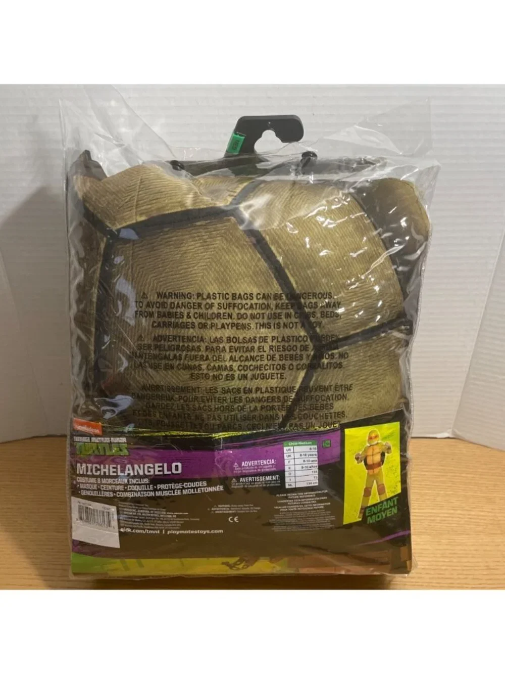 Teenage Mutant Ninja Turtles Michelangelo Child Med Halloween Costume 8 Pc Set